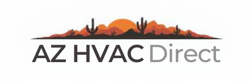 az hvac direct logo with arizona desert landscape